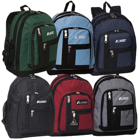 Everest Trading Everest  16.5 in. Double Compartment Backpack EV122703